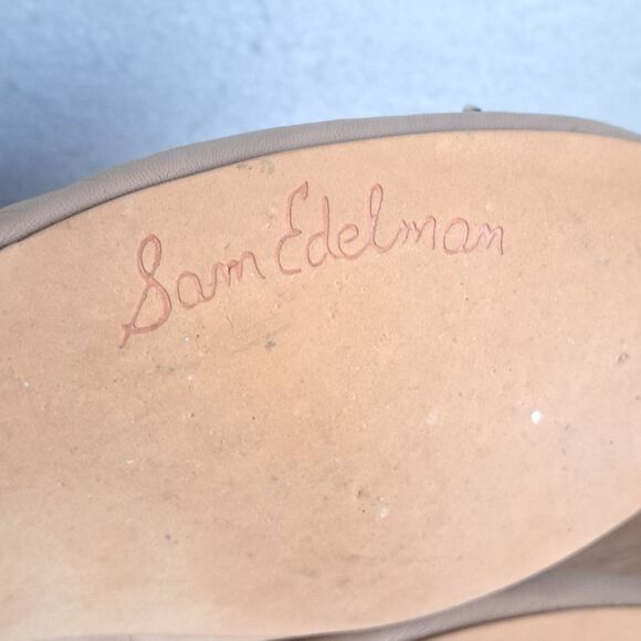 Sam Edelman Felicia Ballet Flats Women’s 9 Tan Pink Bow Minimalist Shoes - Picture 10 of 11